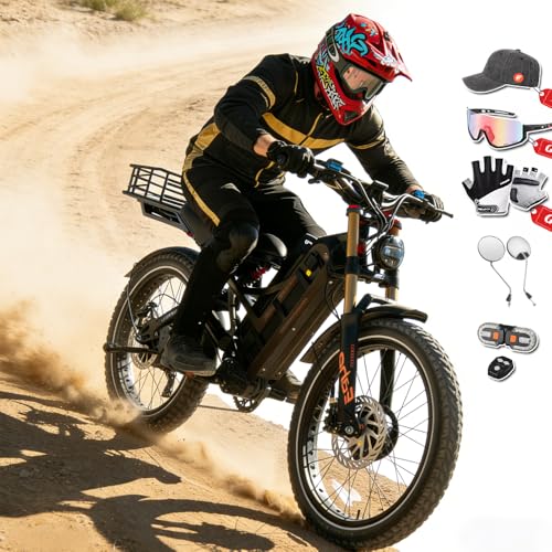[2026 Latest] Eahora Romeo 2 Electric Bike for Adults – 2500W 40MPH Dual Motor Ebike, 52V60Ah Battery 150-200+ Mile Commuting Ebike 20"x4.5" Fat Tire Electric Mountain Bike with Full Suspension