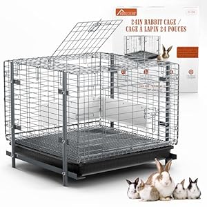 HOMESTEAD Hasenkäfig mit Ablage, 61 cm