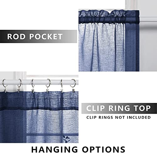 Cortinas azul marino de 84 pulgadas para crear un salón de estilo náutico y masculino 4