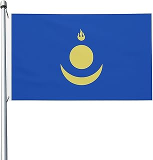 POOEDSO Mongol Empire Aoe4 3x5 Ft Double Sided Flag, Blue, 36 inches x 6, Polyester, UV/Fade Resistant, Lightweight, Indoor/Outdoor