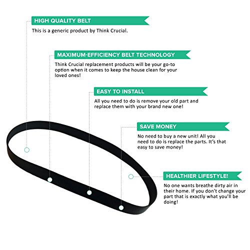 Crucial Vacuum Replacement Belt Parts - Compatible With Hoover Skinny Drive Part # 562289001, Ah20065 - Fits Hoover T-Series Non-Stretch Belt Fits Rewind Upright - For Home, Office (2 Pack) #TOP2