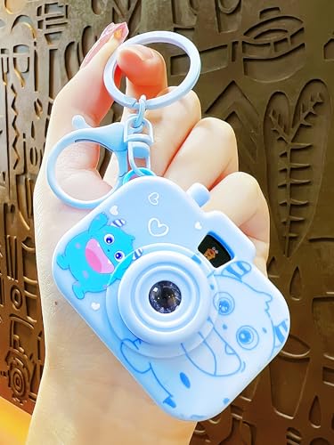 Cartoon Projection Camera Keychain, Teddy Bear Bling Keychain, Mini Fast Push Game Keyrings – Portable Funny Cute Bag Charms, Creative Kids Birthday Gifts, Gifts for Adult & Kids2