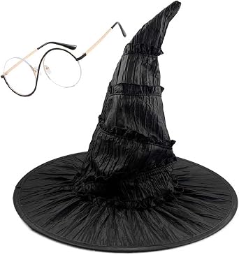Women Hat Costume Women Glasses Hat Accessories Black