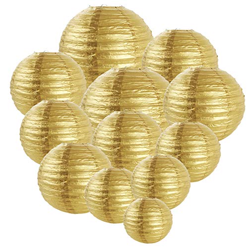 STARVAST 20 Pcs Lanternes en Papier, Lampion Papier pour Mariages, Anniversaires, Noël, Fêtes et Événements - Assortiment de Tailles Rondes (6