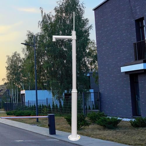 Aioneer Outdoor Tall Security Camera Pole - 11.5Ft Weatherproof Stand For Solar Panels & Surveillance Cameras - Durable Floor Mount For Enhanced Security