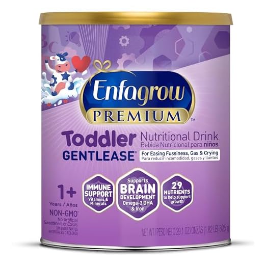 Enfagrow Premium Gentlease Toddler Nutritional Drink, Omega-3 DHA for Brain Support, Prebiotics & Vitamins for Immune Health, Non-GMO, 29.1 Oz Can