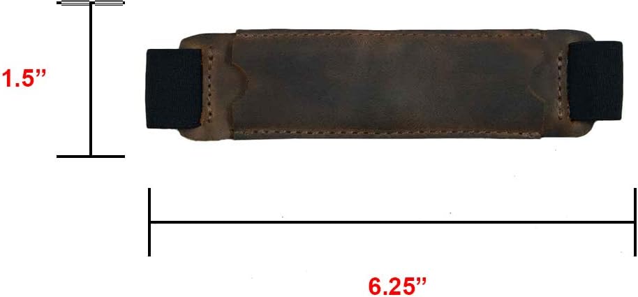 Hide & Drink, Leather Pen Case w/Elastic Band, Fits (6 to 7 in.) Tall Notebooks/Pencil Sleeve/Pen Pouch/Pen Holster, Handmade :: Bourbon Brown