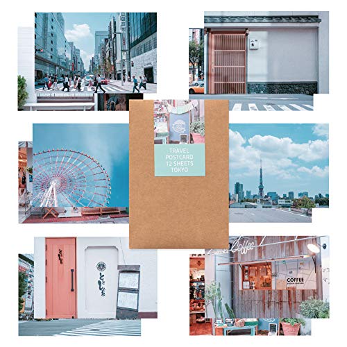モノライク 東京 とうきょう葉書 はがき ポストカード Tokyo postcard set - 12セット感性的なデザインはがきデイリーはがき、雰囲気のあるすっきりしたはがき長方形葉書,デザイン文具