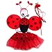 4 Different Themes Toddler Girl's Dress-Up or Costume Wing & Tutu Sets … (Red Ladybug Set)