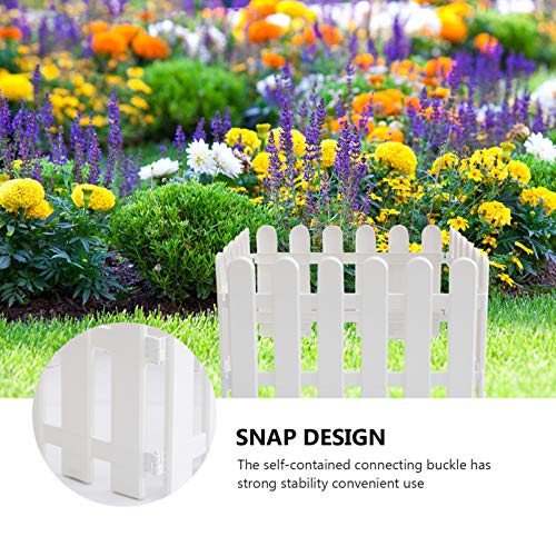 DOITOOL 5 peças de madeira para jardim com cerca para gramado, pátio, bordas de cerca, painéis de bo