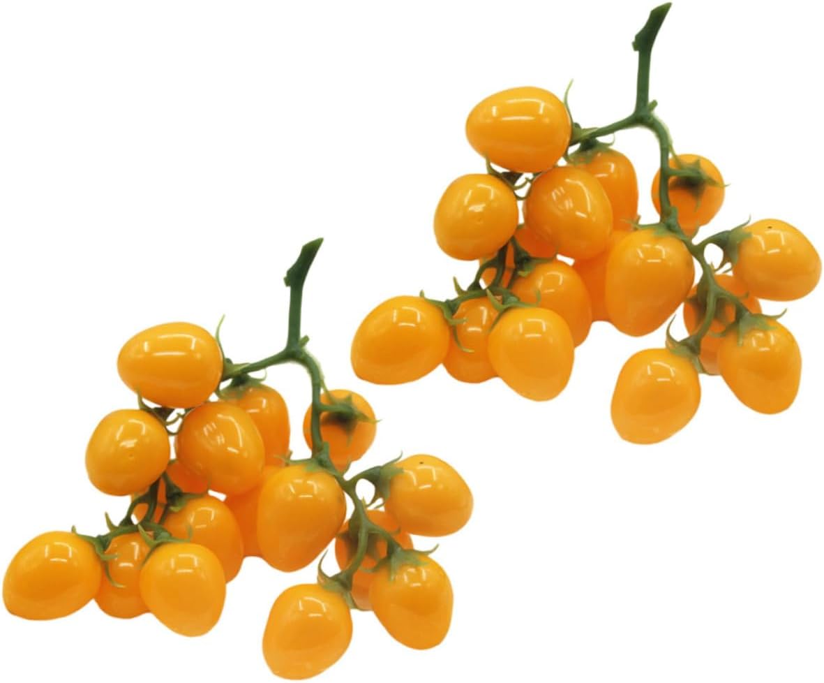 BESTOYARD 8 Pcs Imitation Tomato Party Decor Artificial Fruits Ornament Simulation Fruit Lifelike Fake Cherry Tomatoes Decorative Cherry Tomatoes Home Supplies Home Decor Photography Props