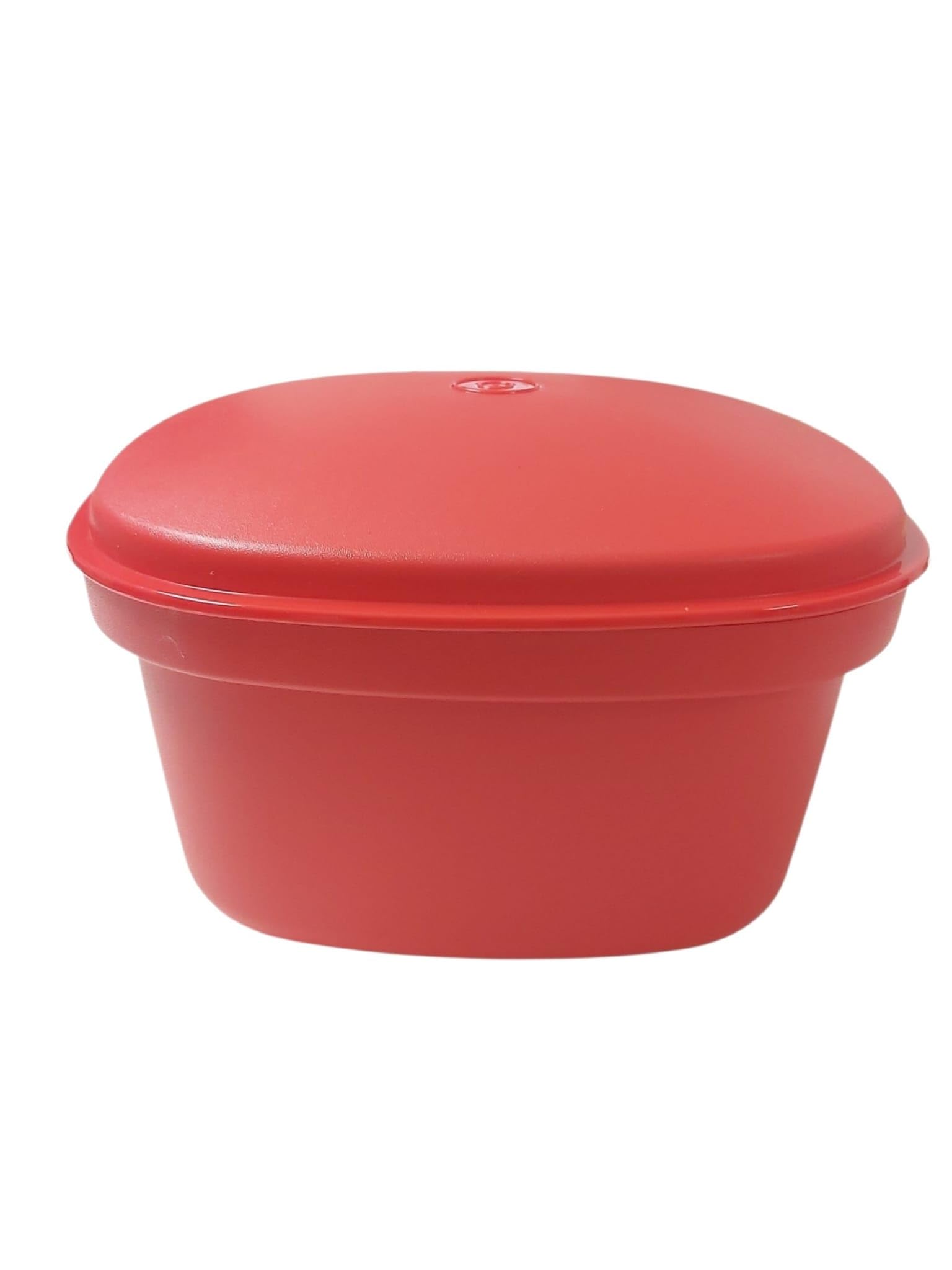 Tupperware Pequeño Super Servierstar 2,8 litros rojo/transparente – Thermo-Duo con colador – Cuenco para servir caliente y frío – Utensilio de cocina con colador sin BPA