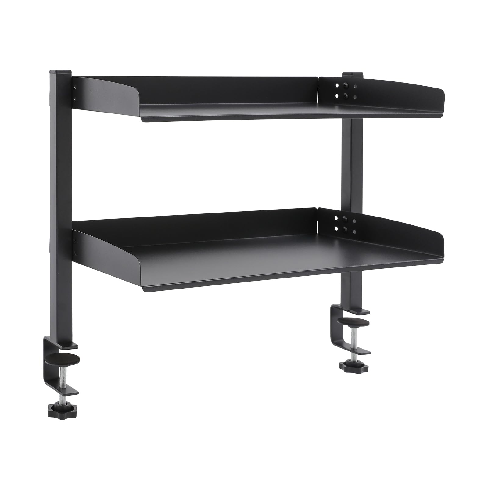 Étagère de bureau à pince à 2 étages - Étagère de bureau à pince - Noire - 44 x 22 x 39 cm