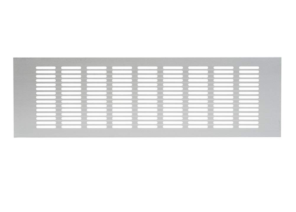 Europlast Silver 20X5 Inch / 500X120mm Kitcen Worktop/Plinth Heat Vent Grill Aluminium