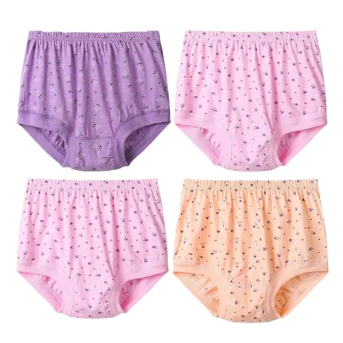 Slips en coton pour femmes âgées MOCHAMIK | Lot de 4 culottes amples