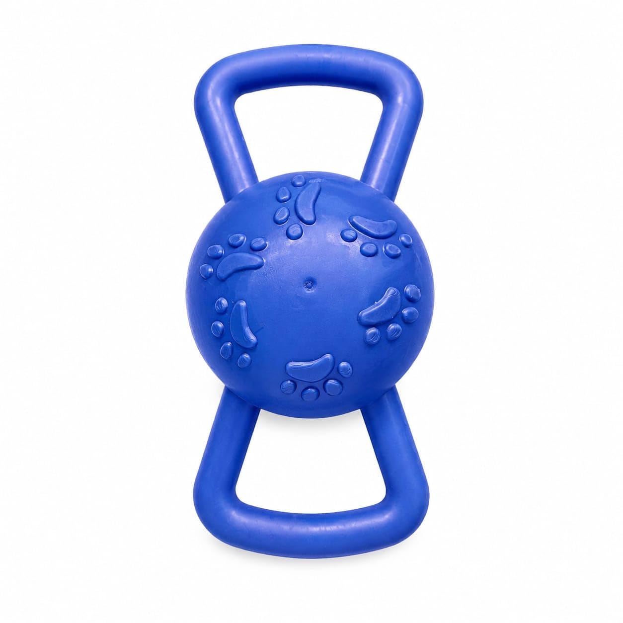Giggle Dog Toy – Interactive Noise-Making Dog Toy with Easy-Grip Handles, Durable TPR Fetch & Tug Toy for Dogs - Blue