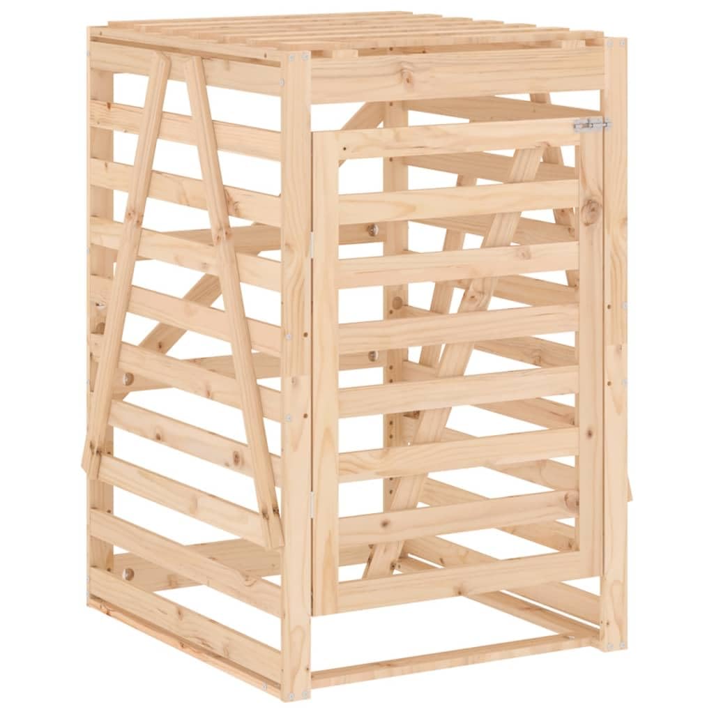 Cobertizo Doble para Cubos de Basura Madera Maciza de Pino,Casa y jardín,Productos del hogar,Accesorios para contenedores de residuos,Soportes para contenedores de residuos,42.47kg-3157685