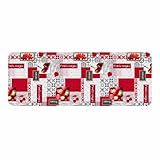 decoweb tapis rouge Coloris : Rouge Paris Prix Tapis Déco Imprimé Fraisia 45x120cm Rouge