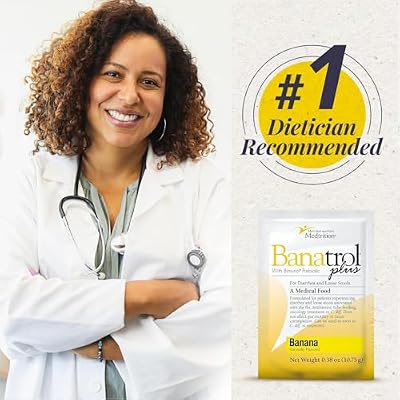 Medtrition Banatrol Natural Anti-Diarrheal with Prebiotics, Relief from Chronic Diarrhea, IBS, Recurring Diarrhea, Clinically Supported Medical Food, Non-Constipating, 75 Servings (Banana)