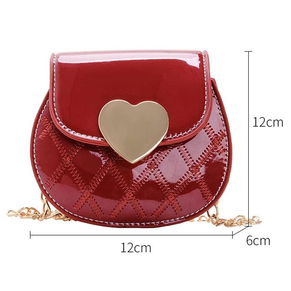 Sac Bandoulière Fille Sac à Bandoulière Coeur Pour Fille, Mini Sac à Main Coeur Petite Fille, Sac à Bandoulière Sac A Main Enfant Fille