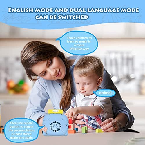 KEEPWISH® Talking Flash Cards Educational Toys for Toddlers 3-8 Years updated version to 384 Words Reading Toy for Kids Christmas Birthday Gift