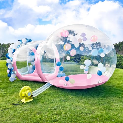 Tente dôme gonflable transparente avec souffleur et pompe, design imperméable en PVC durable pour les fêtes d'enfants et une utilisation commerciale