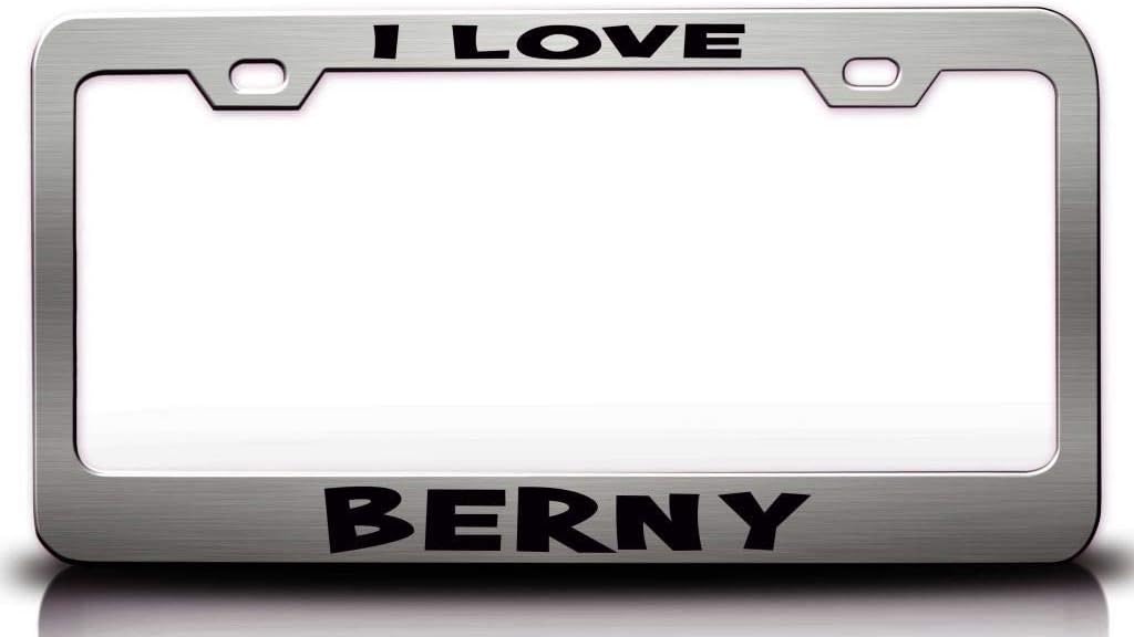 I Love Berny Romantic Female Name Metal Car SUV Truck License Plate Frame Ch y27
