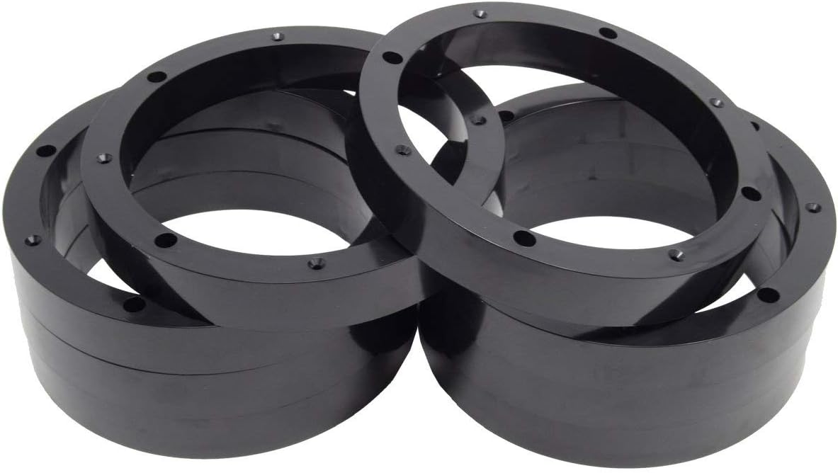 Audiopipe 4 Pair 8.5" Plastic Speaker Spacer Rings - Subwoofer Mid Range Custom Installation Mounting Adapter