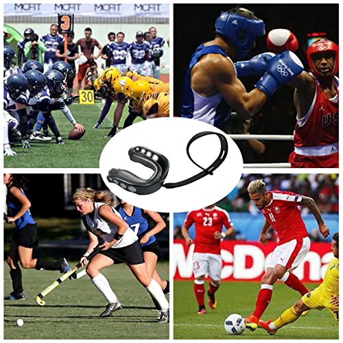 2Pcs Sports Mouth Guard With Case For Adult And Youth, Gum Shield, Mouldable Mouthguard For Boxing, Mma, Rugby, Martial Arts, Judo, Lacrosse, Hockey And All Contact Sports (Adult, Black-2Pcs) #TOP2