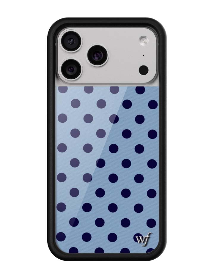 Image of Wildflower Cases - iPhone 17 Pro Max Compatible - Polka Dot | Navy & Blue