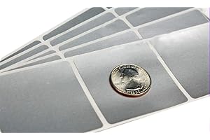 Scratch Off Stickers 2 Inch Silver Square Labels for DIY Make Your...