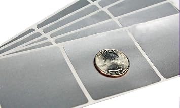 My Scratch Offs 2 Inch Silver Square Stickers 500 Scratch-Off Labels