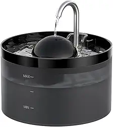 Bebedouro Fonte de Água 2,5L Silencioso Elevado Automático Preto Com Filtro Para Gato Pet Cachorros