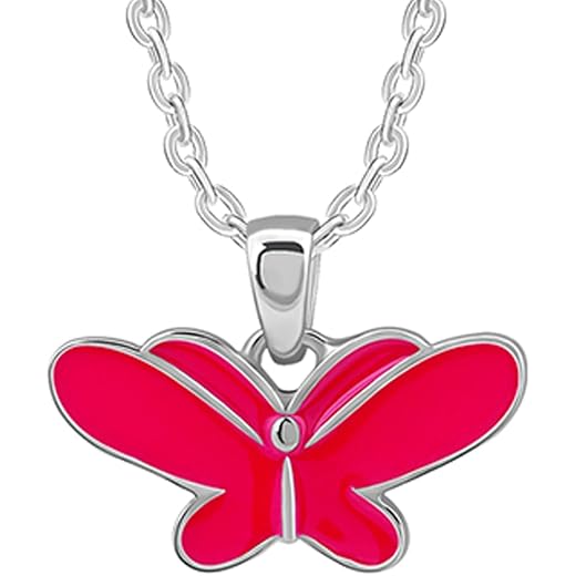 925 Silver Pookie Butterfly Pendant Necklace