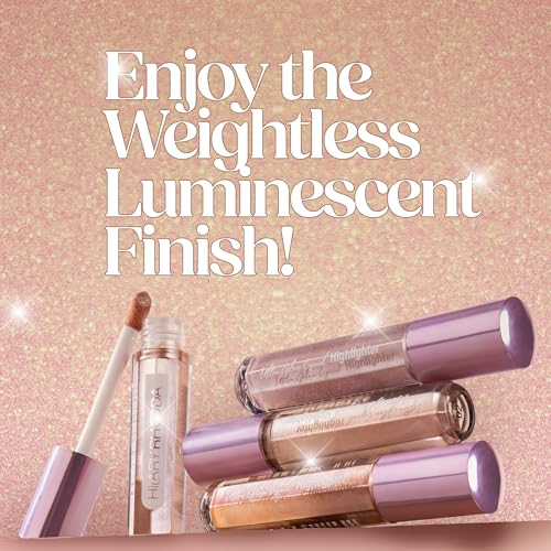 Image of Hilary Rhoda Ultra Glow Liquid Highlighter | Illuminating & Glitter Liquid Highlighter | Dewy Finish | Cruelty-Free & Vegan | Luminescent Finish | Weightless -3.8g (Ultra Champagne - Shade 03)