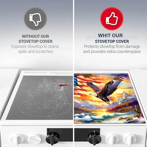 Image of HOMETITUTE American Eagle Stove Top Cover 28x20 Heat Resistant Protector