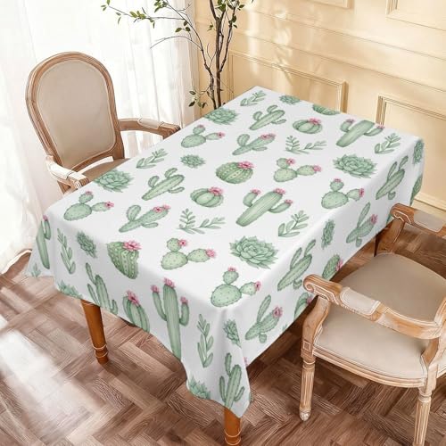 Nappe anti-taches cactus et succulentes pour proteger table repas