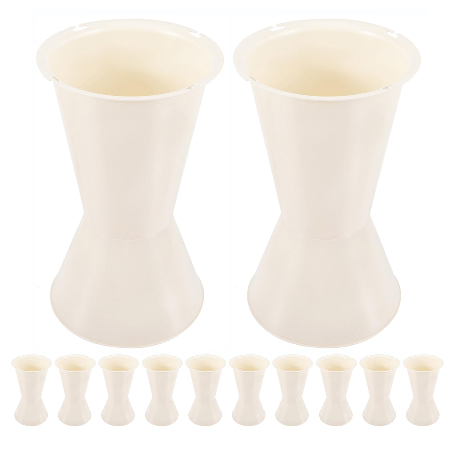 Base floral de plástico blanco soporte para ramos con estructura estable redonda Angoily