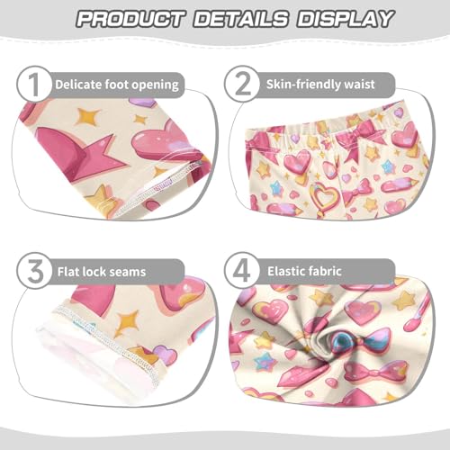 KLL Pink Glitter Texturoddler Baby Girl Leggings Casual High Waisted Lounge Pants Sports3