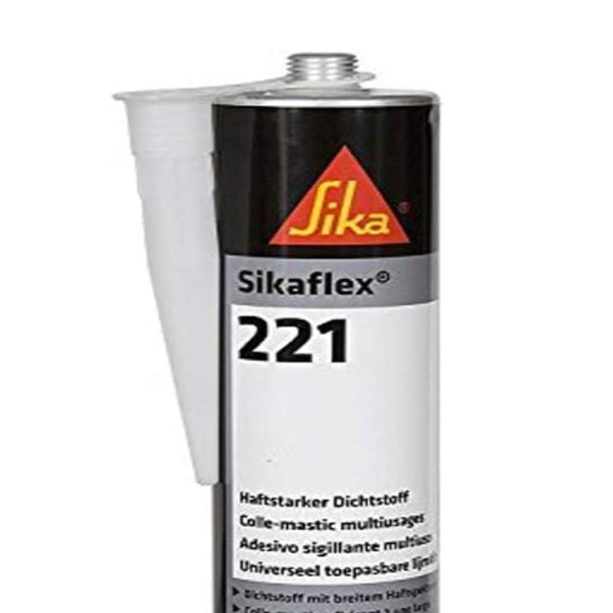 Sikaflex 221 bianco 300 ml permanentemente elastico, ricopribile, ampia gamma di proprietà adesive per camper e roulotte