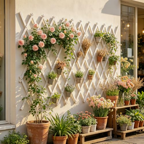 Image of Expandable Garden Trellis, 38 inchx89 inch Trellis for Climbing Plants Outdoor