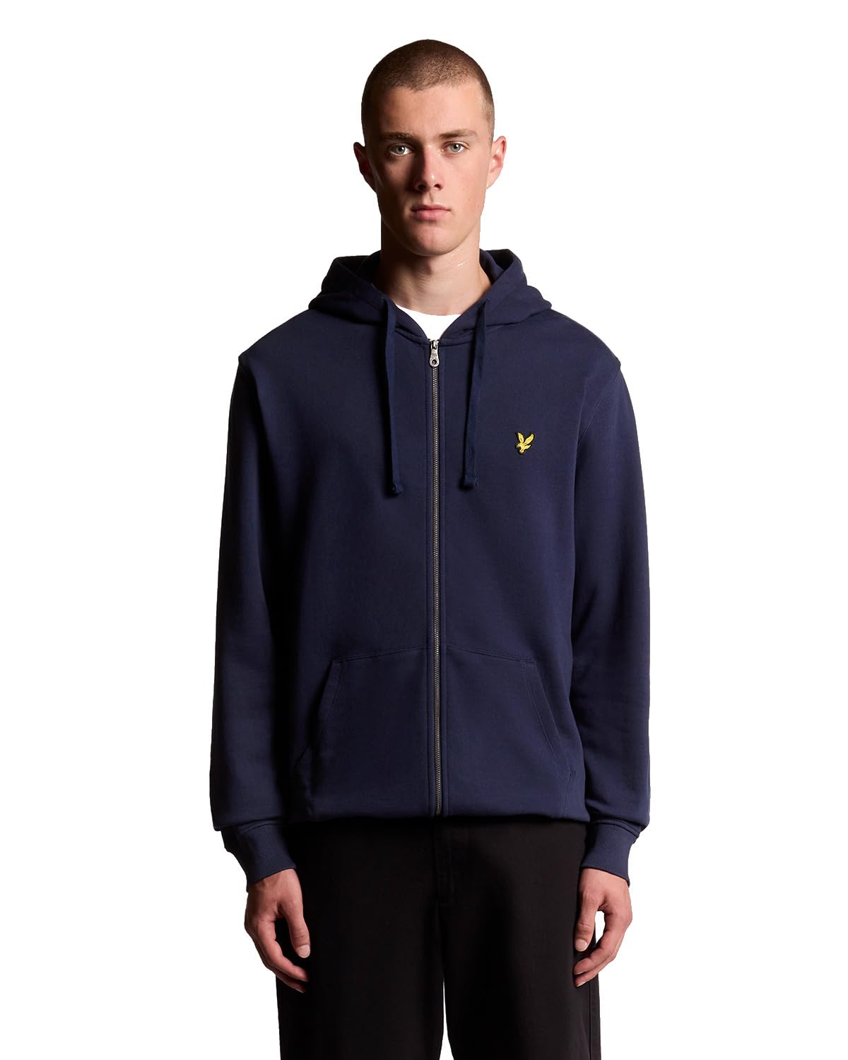 Lyle & Scott Men's Blue Mid Layers Zip Through Hoodie Z99 Navy, Xxl