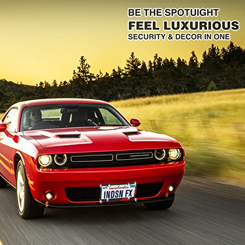 Glahorse License Plate For Dodge Charger Premium Black Steel Carbon Fiber License Plate Holder Compatible All Vehicle License Plate Tag Cover Fit Accessories Included (Black-Carbon Fiber) #TOP5