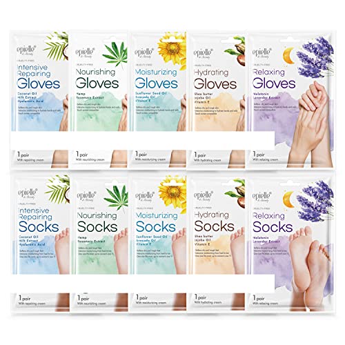 Epielle New Moisturizing Socks And Gloves For Hand And Foot Care | Assorted 10 Pairs (5 Gloves & 5 Socks) Mothers Day Gifts #TOP16