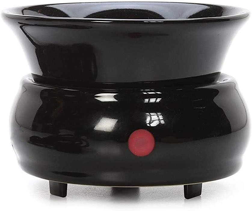 Hosley Black Color Ceramic Electric Fragrance Candle Wax Warmer & Hosley Set of 24 Scent Wax Cubes/Melts