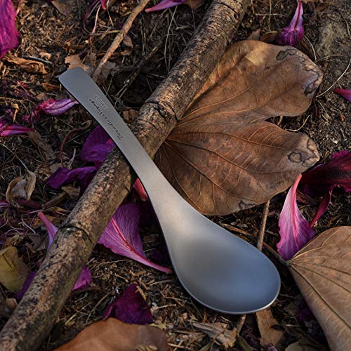 Boundless Voyage Titanium Spoon Ultrlaight Durable For Outdoor Camping Picnic Bbq Eating Soup Spoon Flatware Utensils A-Ti1067T #TOP5