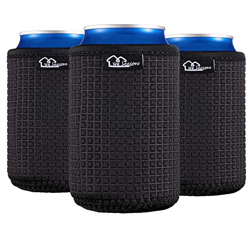 WKieason 12oz Standard Can Sleeve Insulator Sleeve Standard Can Cover 12oz Beer Bottle Sleeve Cooler Holder Non-Slip Neoprene Can Cooler Sleeve 3 Pack (sleeve ex3)
