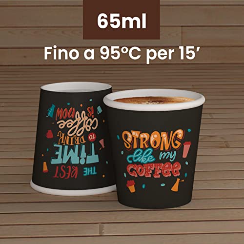 1000 Bicchierini in Carta da caffè 65ml