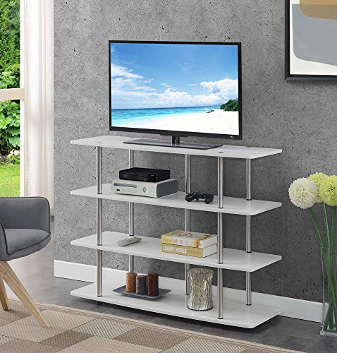 Convenience Concepts Designs2Go Xl Highboy 4-Tier Tv Stand, White #TOP1