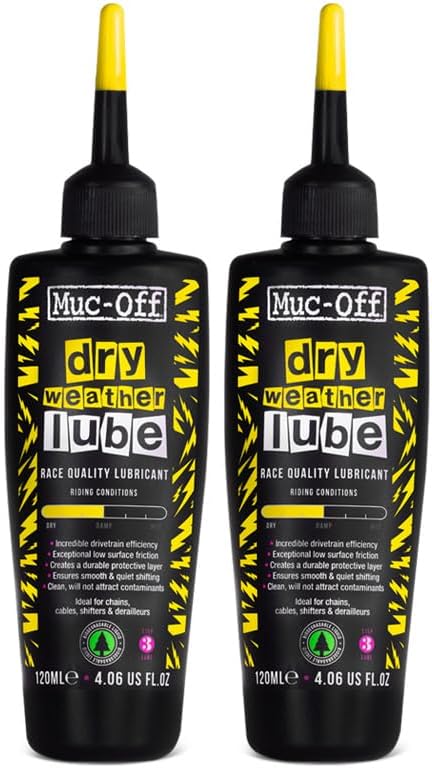 Dry Chain Lube, 2 Pack 4 fl oz - Bike Lube, Bike Chain Oil, Chain Wax for Dry Weather Conditions - Biodegradable Bike Lubricant and Bicycle Chain Oil
